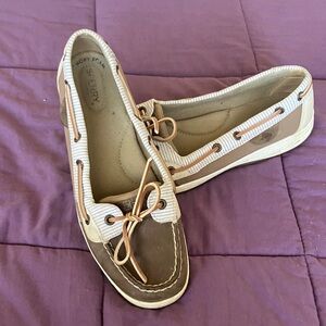 Sperry Women's Tan and Cream Loafers